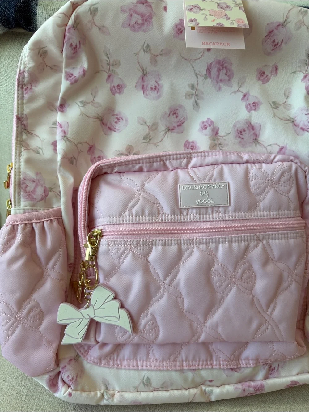 LoveShackFancy feminine backpack